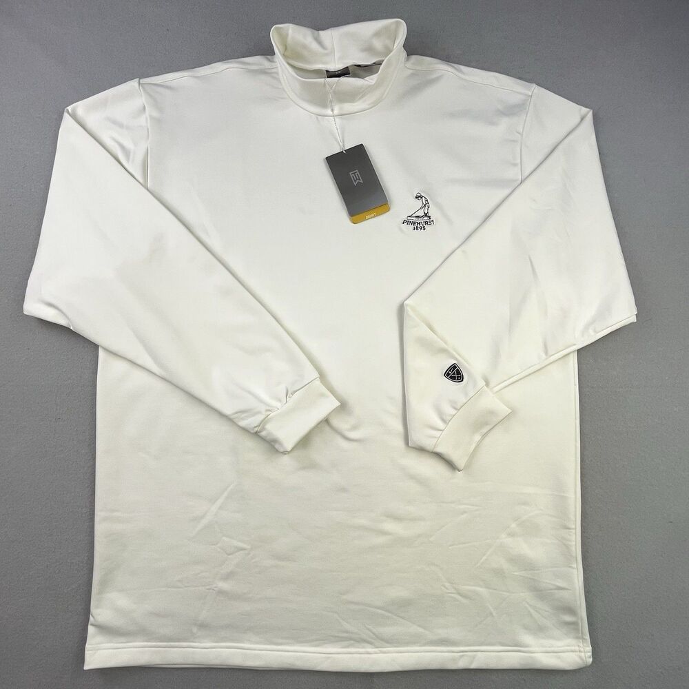 Nike Golf Tiger Woods TW Pinehurst Turtleneck Shirt Men’s XXL White Long Sleeve